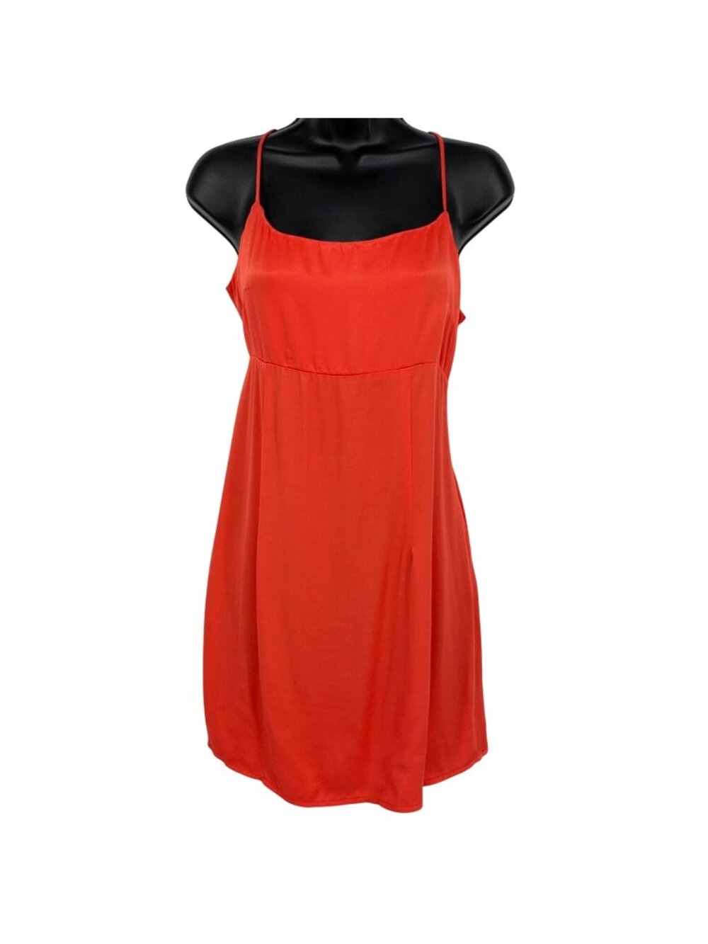 Mini Slip Dress Cut Out Back Spaghetti Strap Resort Vacation Y2K Evening Size 12